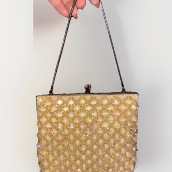 Walborg Handbags - Vintage Designer Walborg beaded clutch with crystals bag made in Hong Kong